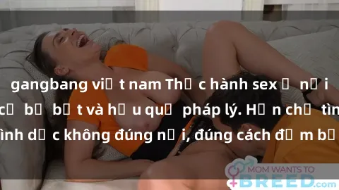 gangbang việt nam Thực hành sex ở nơi công cộng: Nguy cơ bị bắt và hậu quả pháp lý. Hạn chế tình dục không đúng nơi, đúng cách đảm bảo an toàn cho mình.